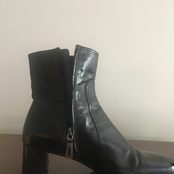SOLD Prada Black Leather Bootie Sz 38.5 - Picture 7 of 12